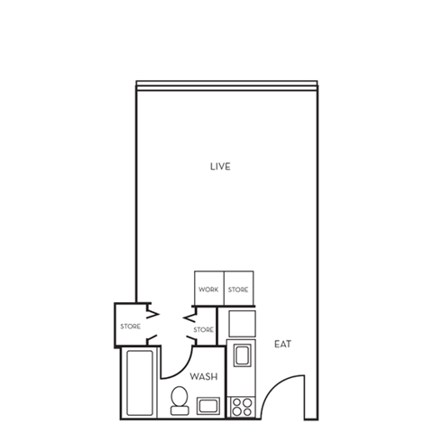black and white floorplan image